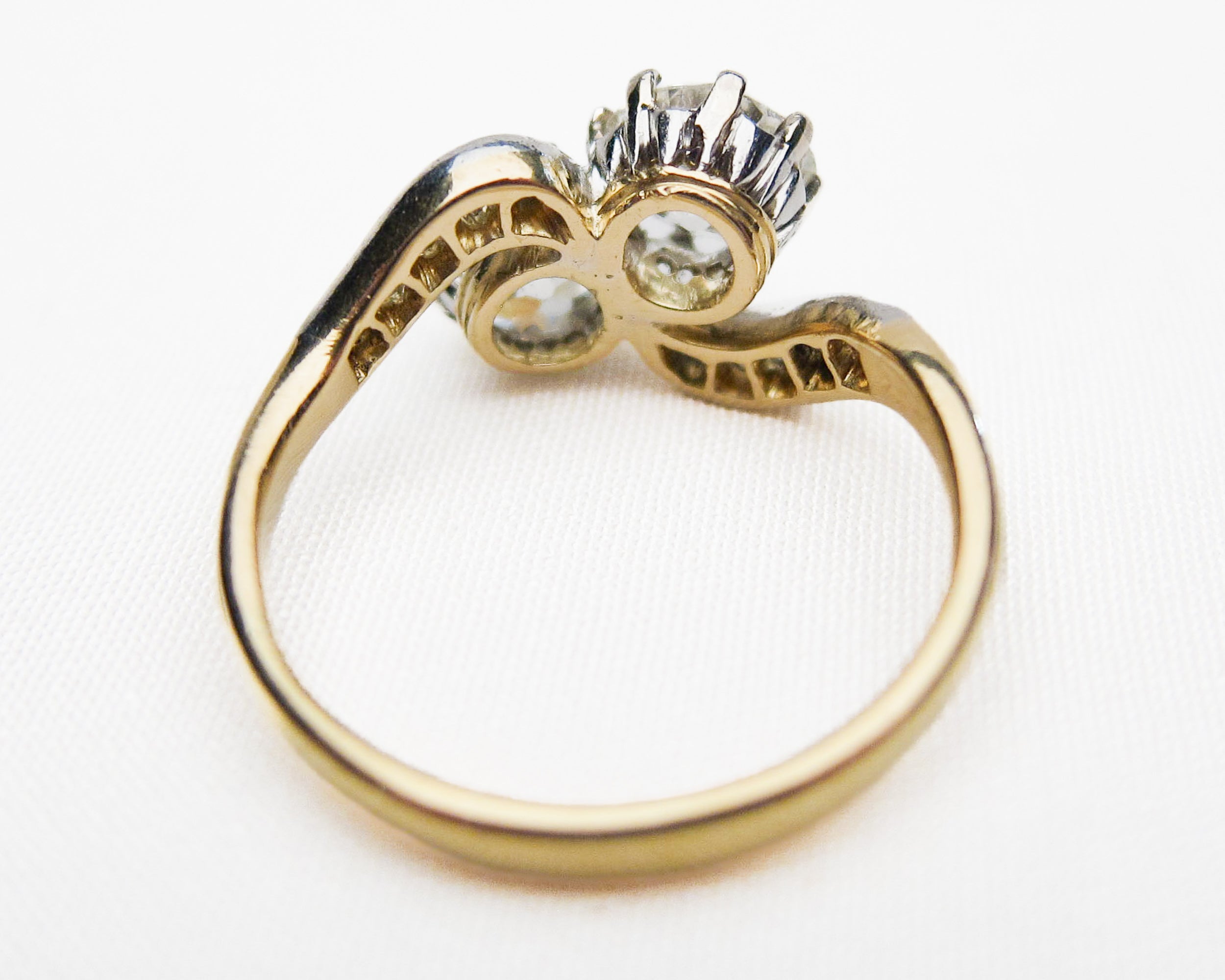 Circa 1910 Edwardian Toi et Moi Diamond Ring