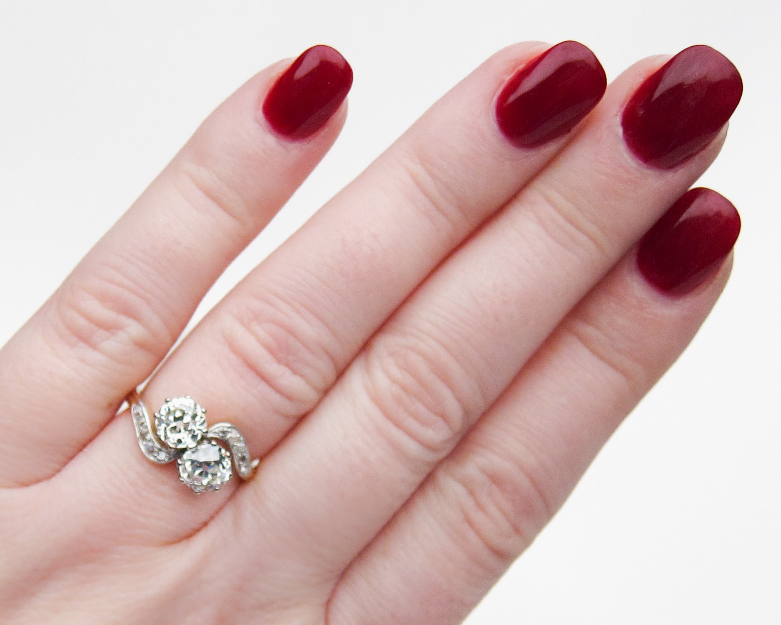 Circa 1910 Edwardian Toi et Moi Diamond Ring