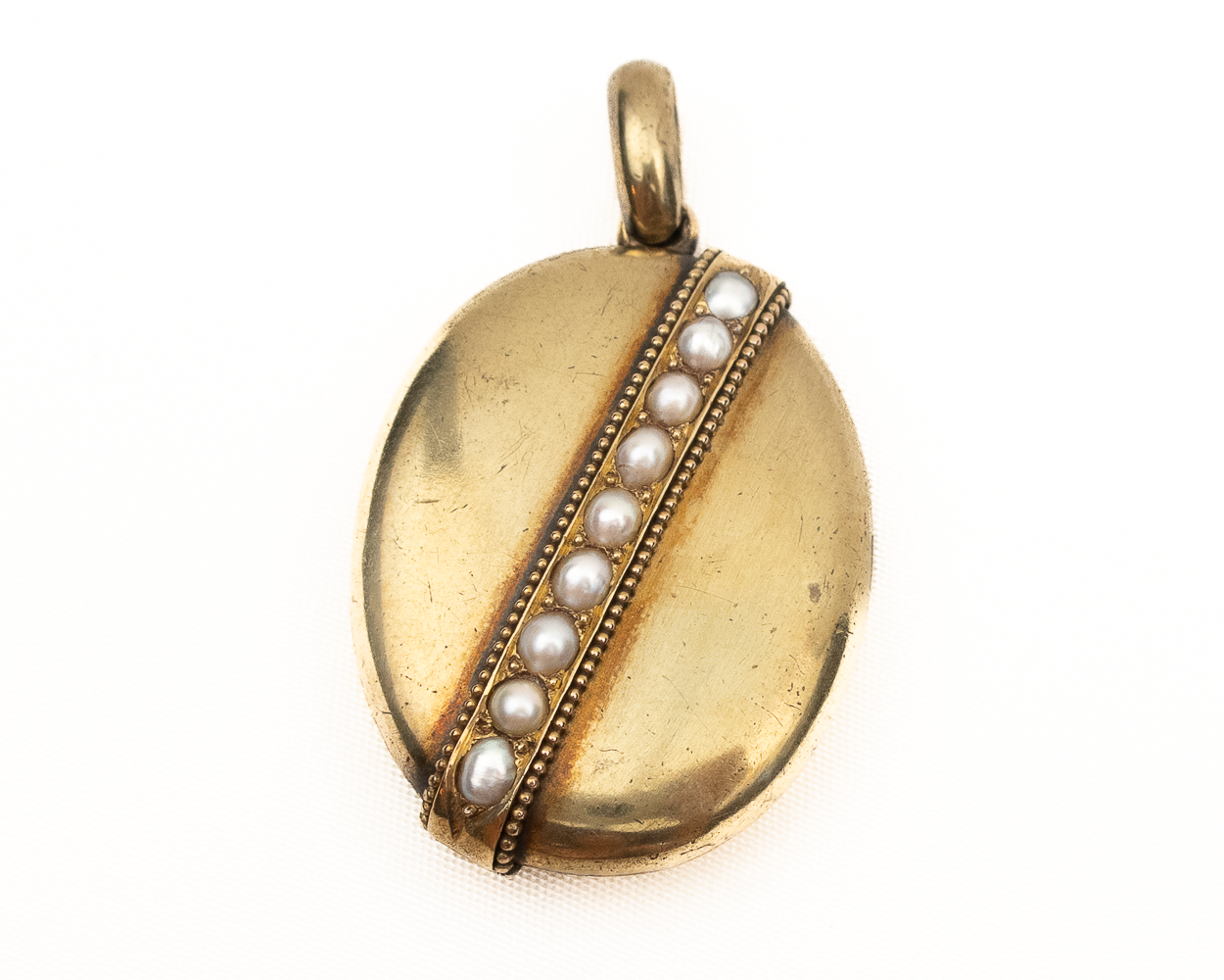 15KT Victorian Locket with Pearls