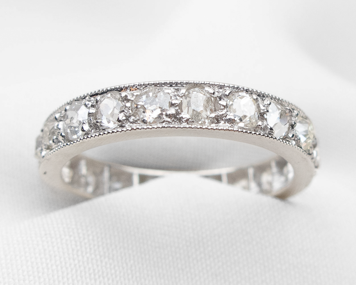 Art Deco Platinum Diamond Eternity Band