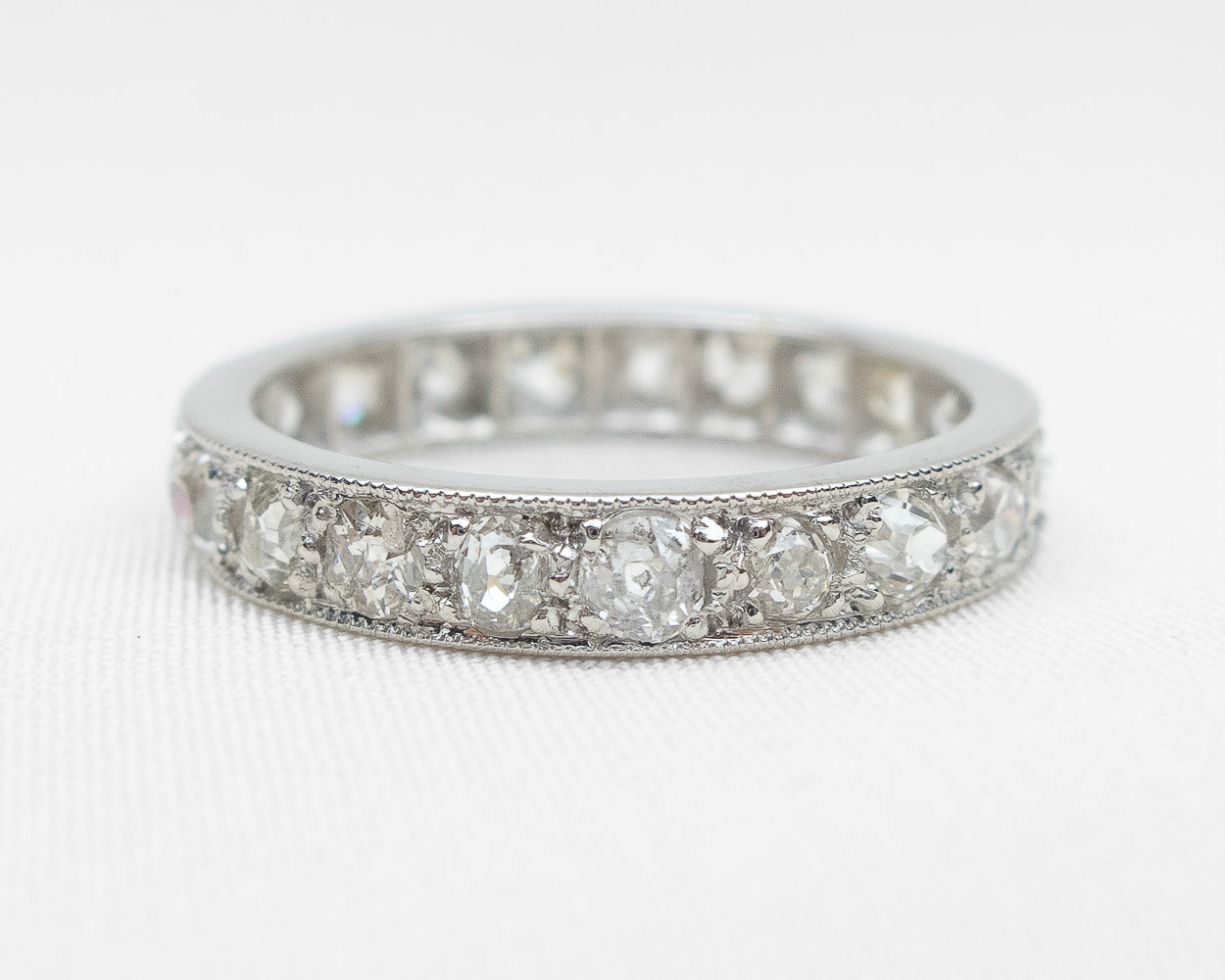 Art Deco Platinum Diamond Eternity Band