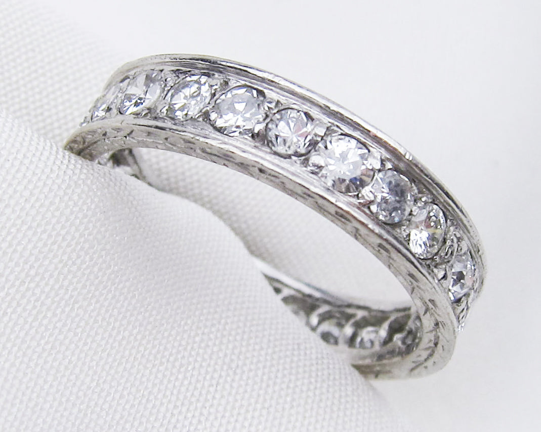 Art Deco White Gold Diamond Eternity Band