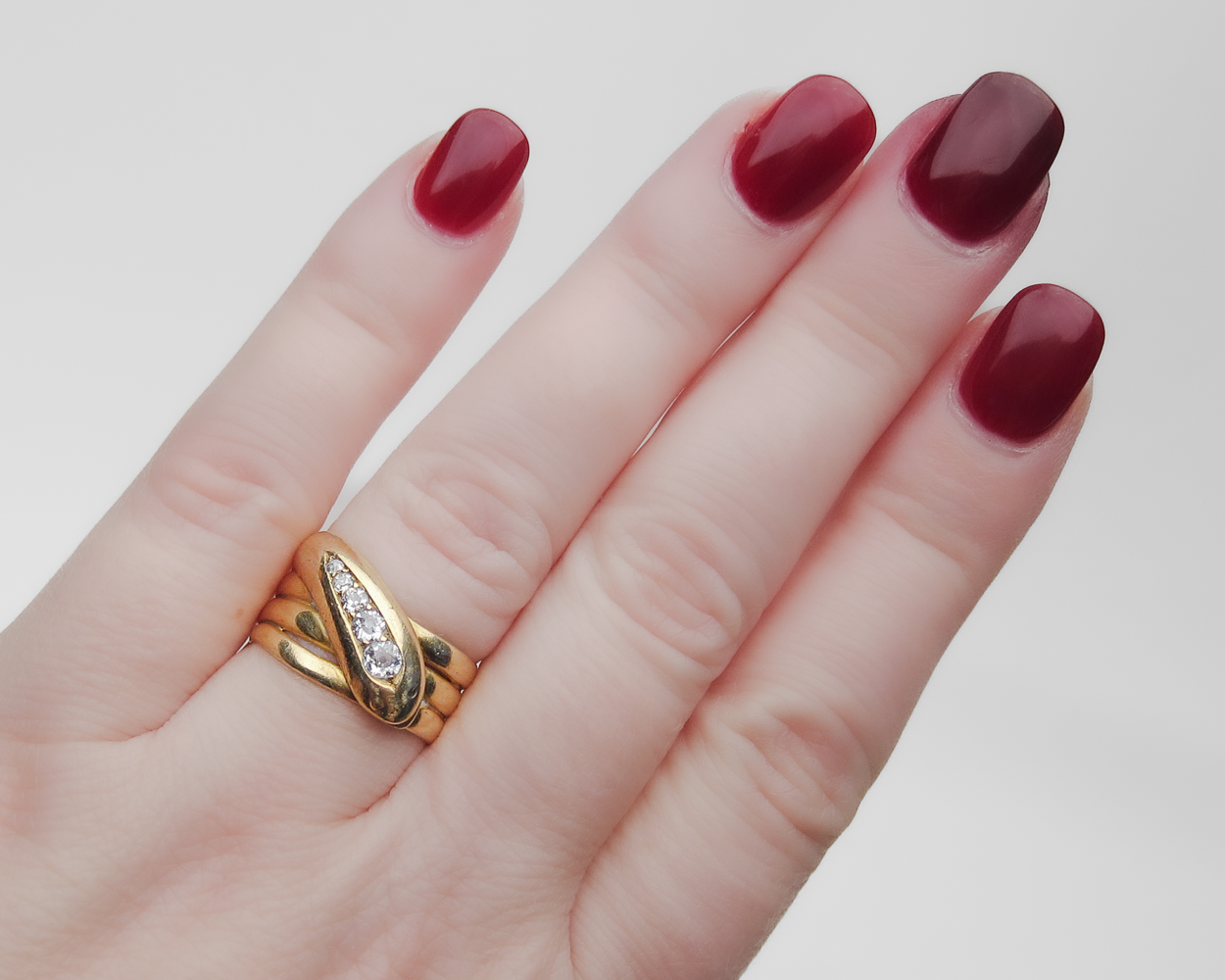 Victorian 18KT Diamond Snake Ring