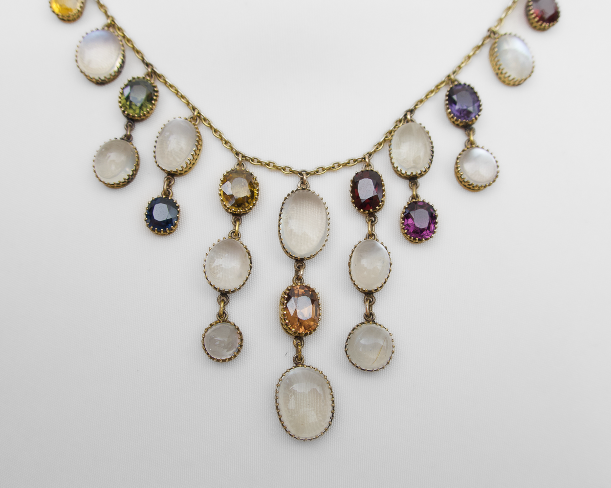 Victorian Gemstone Festoon Necklace