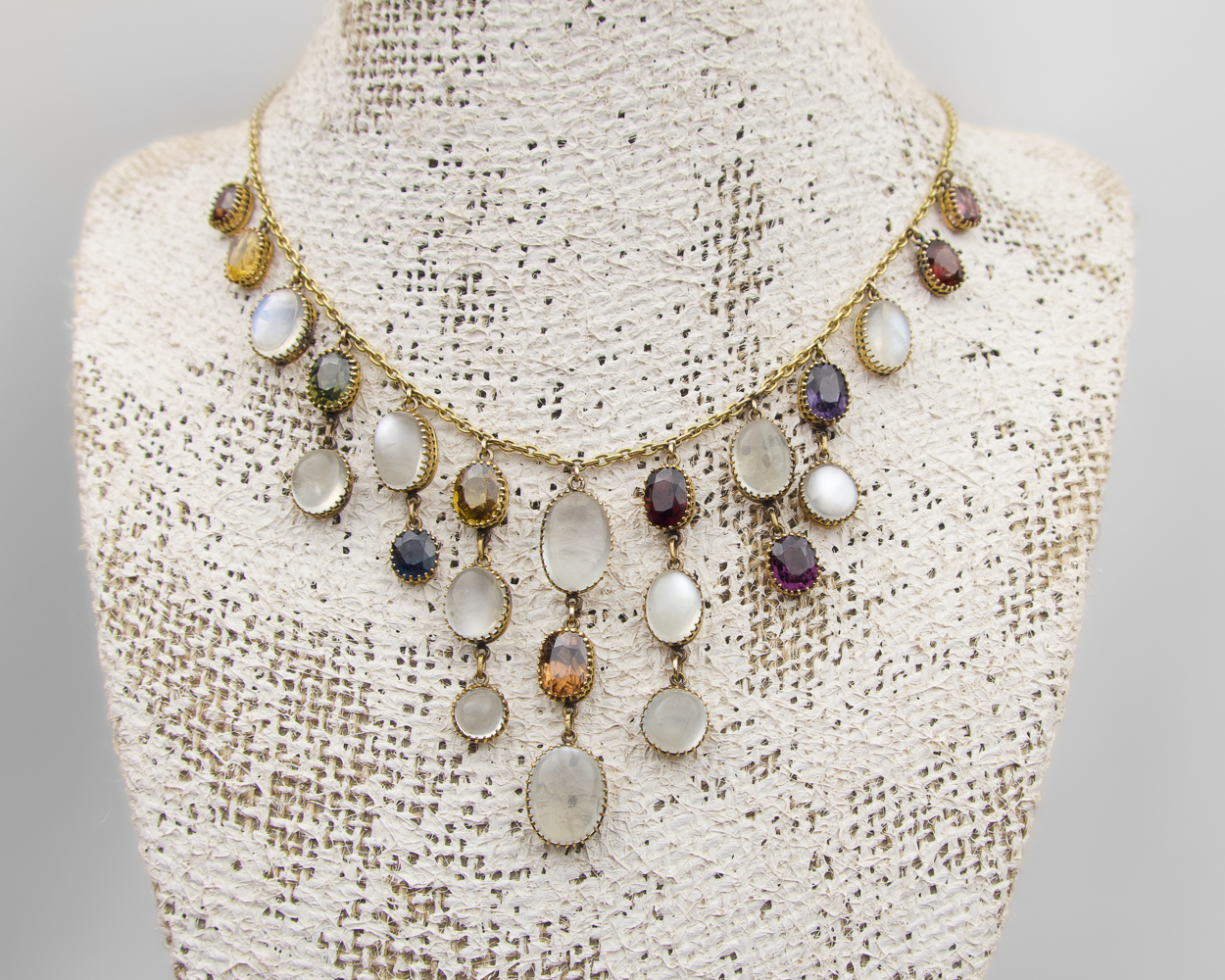 Victorian Gemstone Festoon Necklace