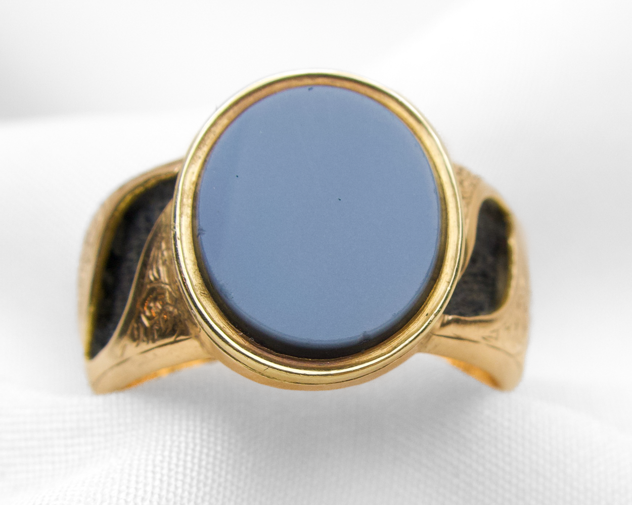 Victorian Sardonyx & Hair Mourning Ring