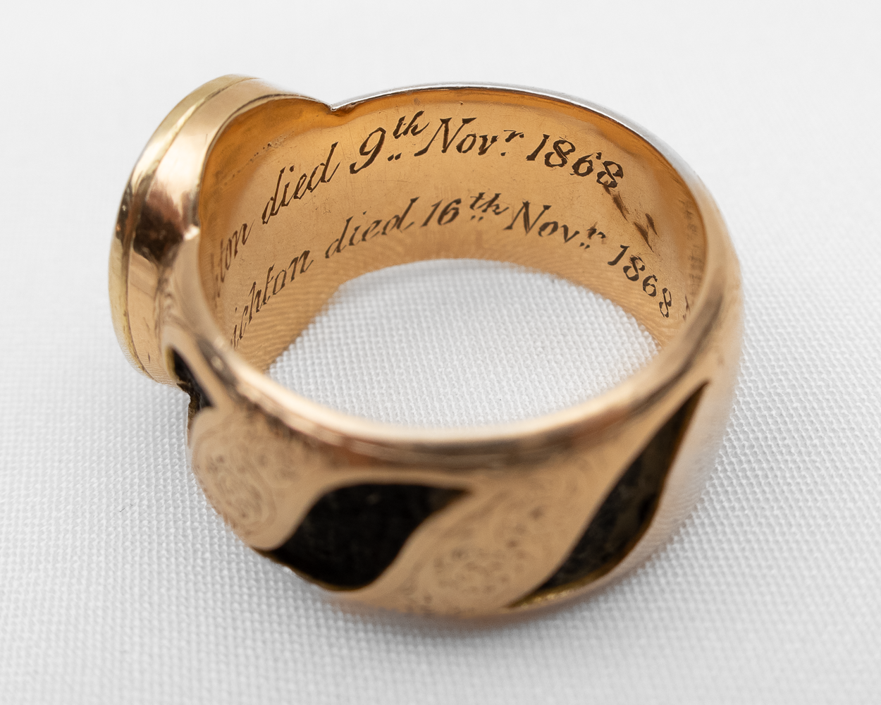 Victorian Sardonyx & Hair Mourning Ring