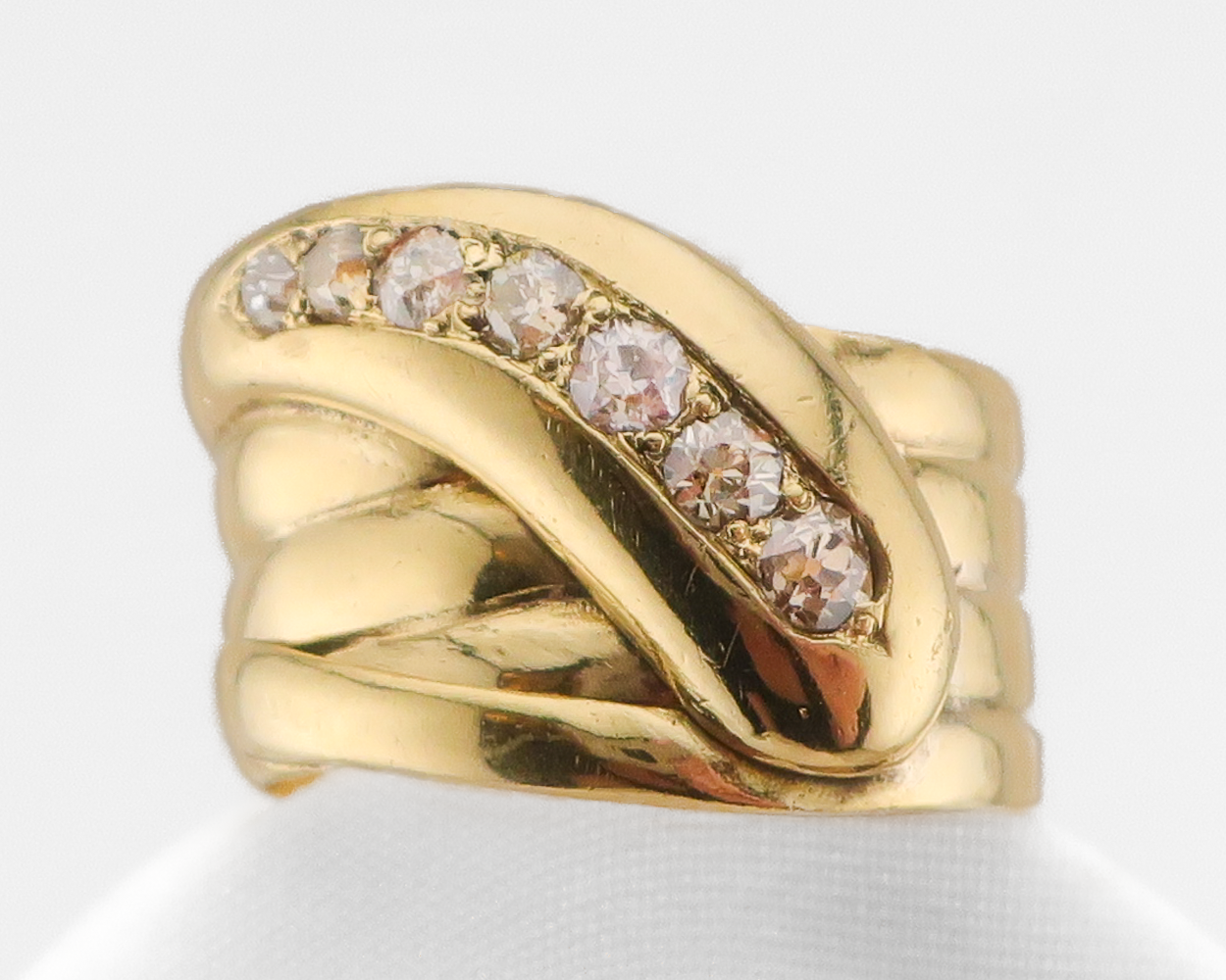 Victorian Snake Ring with Diamonds