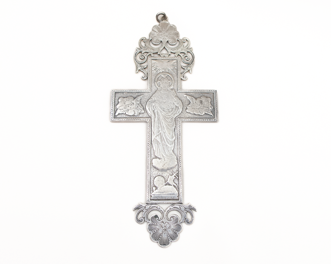 Austro-Hungarian Engraved Silver Cross