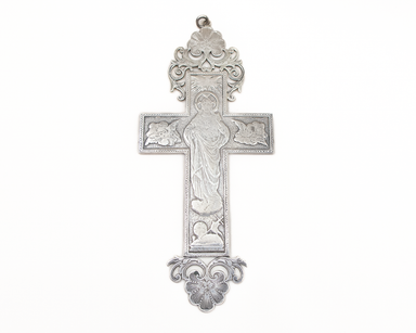 Austro-Hungarian Engraved Silver Cross