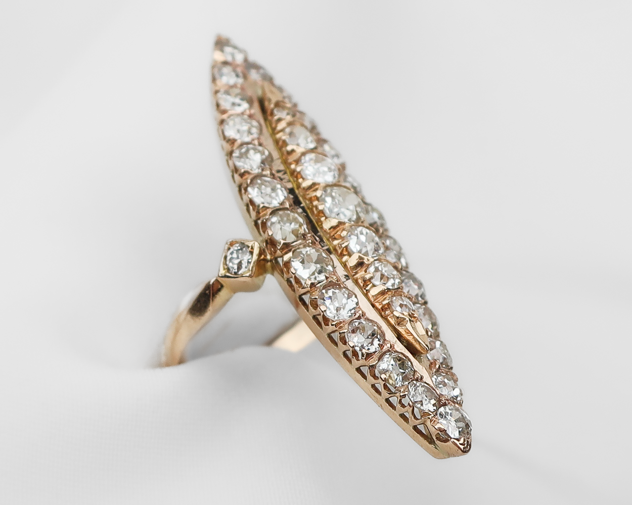 Victorian Diamond Navette Ring