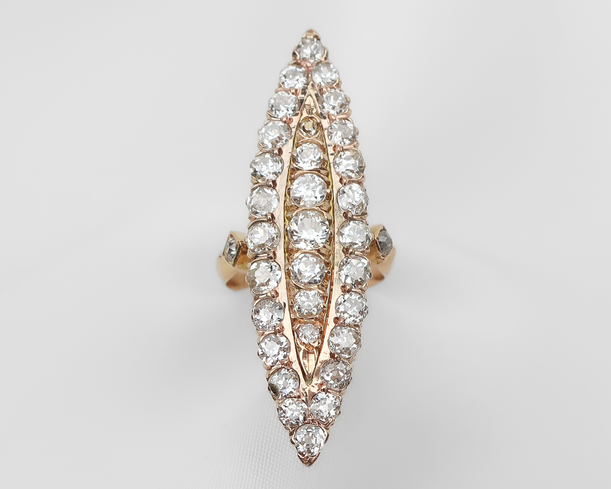 Victorian Diamond Navette Ring