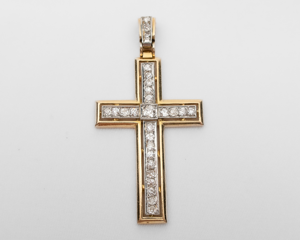 Art Deco Diamond Cross