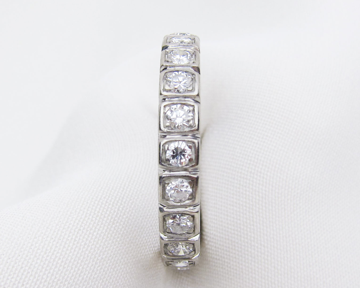 Art Deco French Diamond Eternity Band