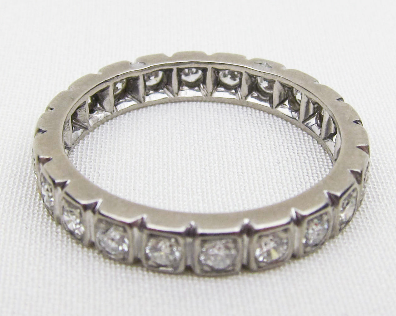 Art Deco French Diamond Eternity Band