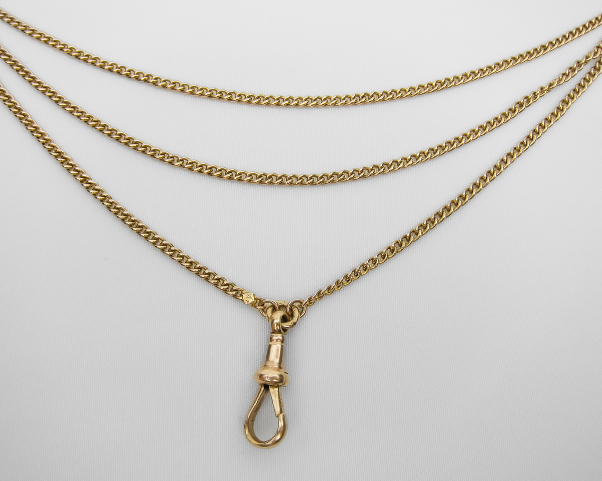 Circa 1900 9KT Gold Chain — Isadoras Antique Jewelry