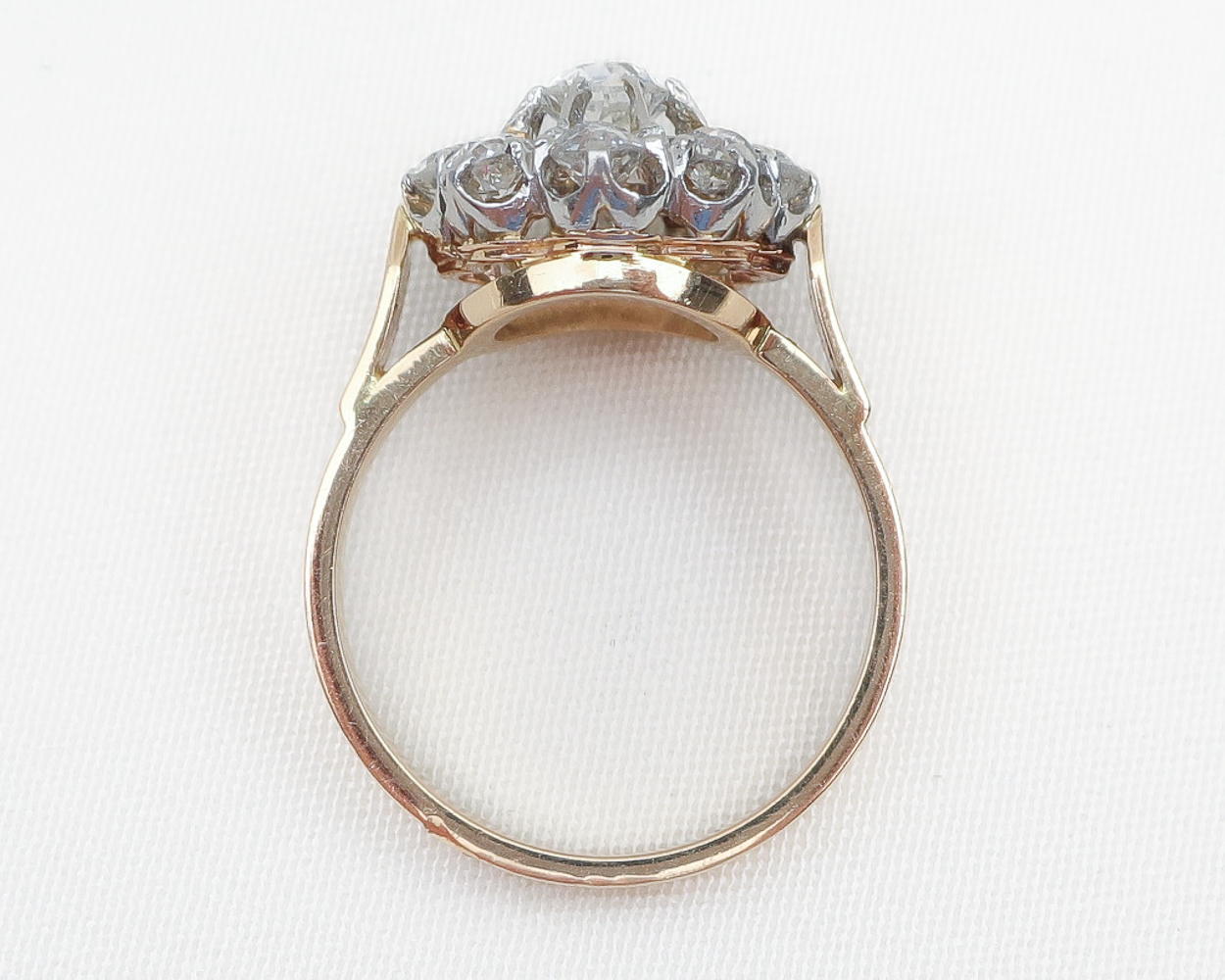 French Edwardian Diamond Halo Ring