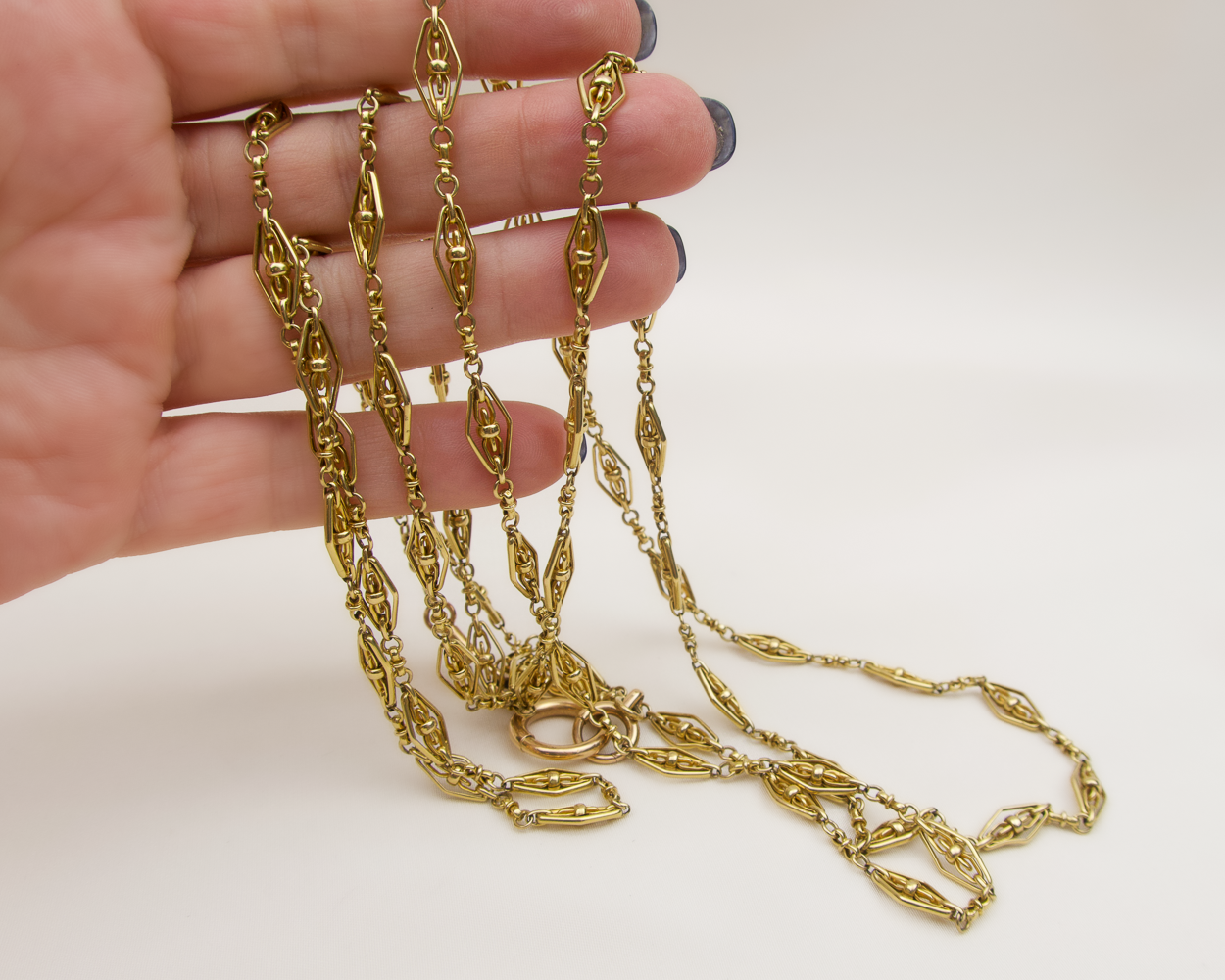 French Victorian 18KT Long Chain