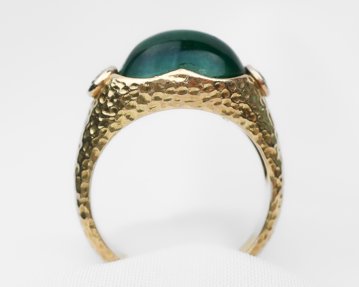 Late-Midcentury French Emerald & Diamond Ring