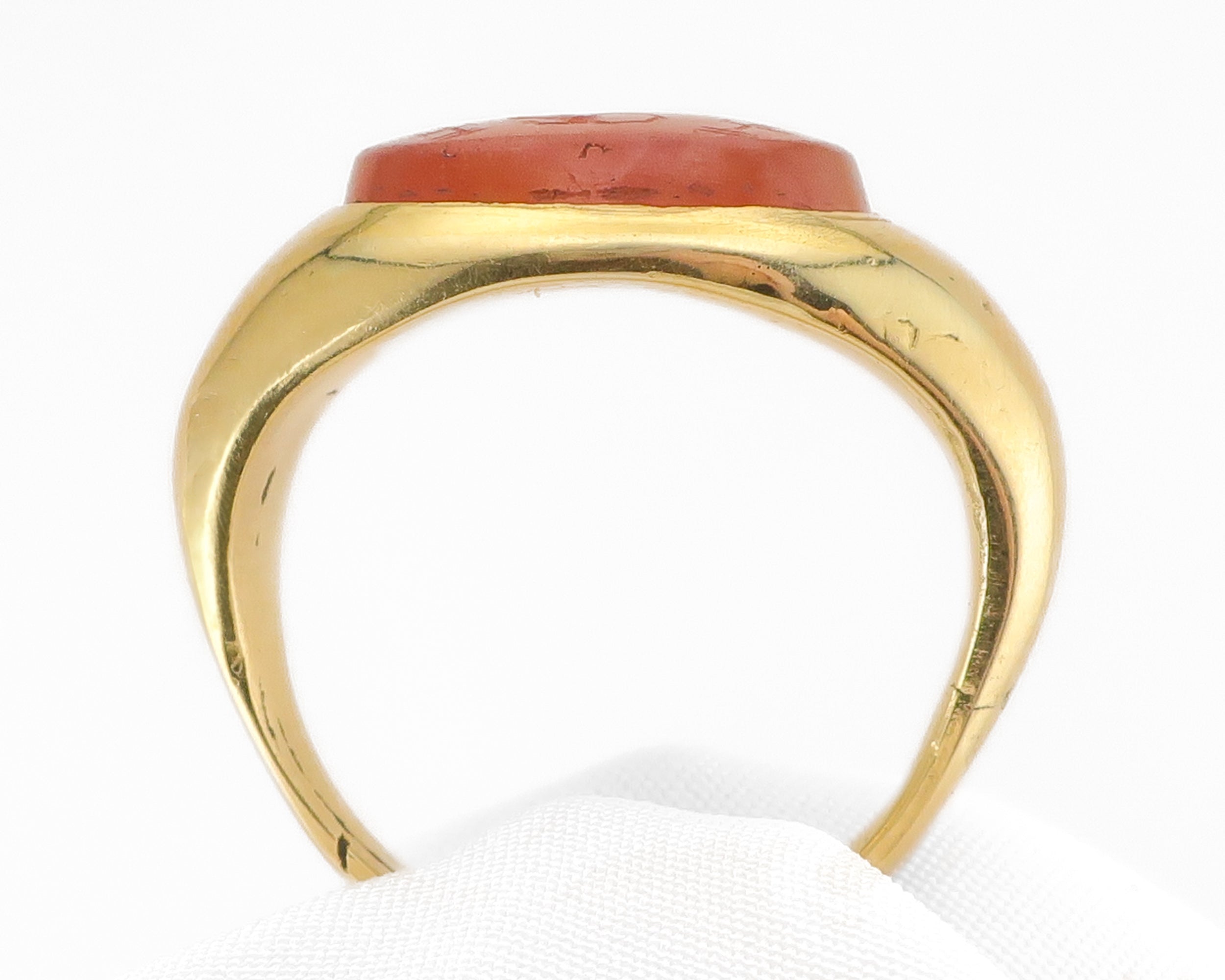 Victorian Carnelian Bird Intaglio Signet Ring