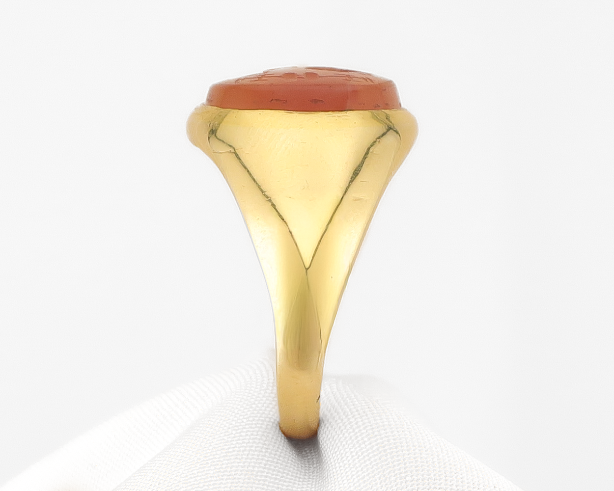 Victorian Carnelian Bird Intaglio Signet Ring