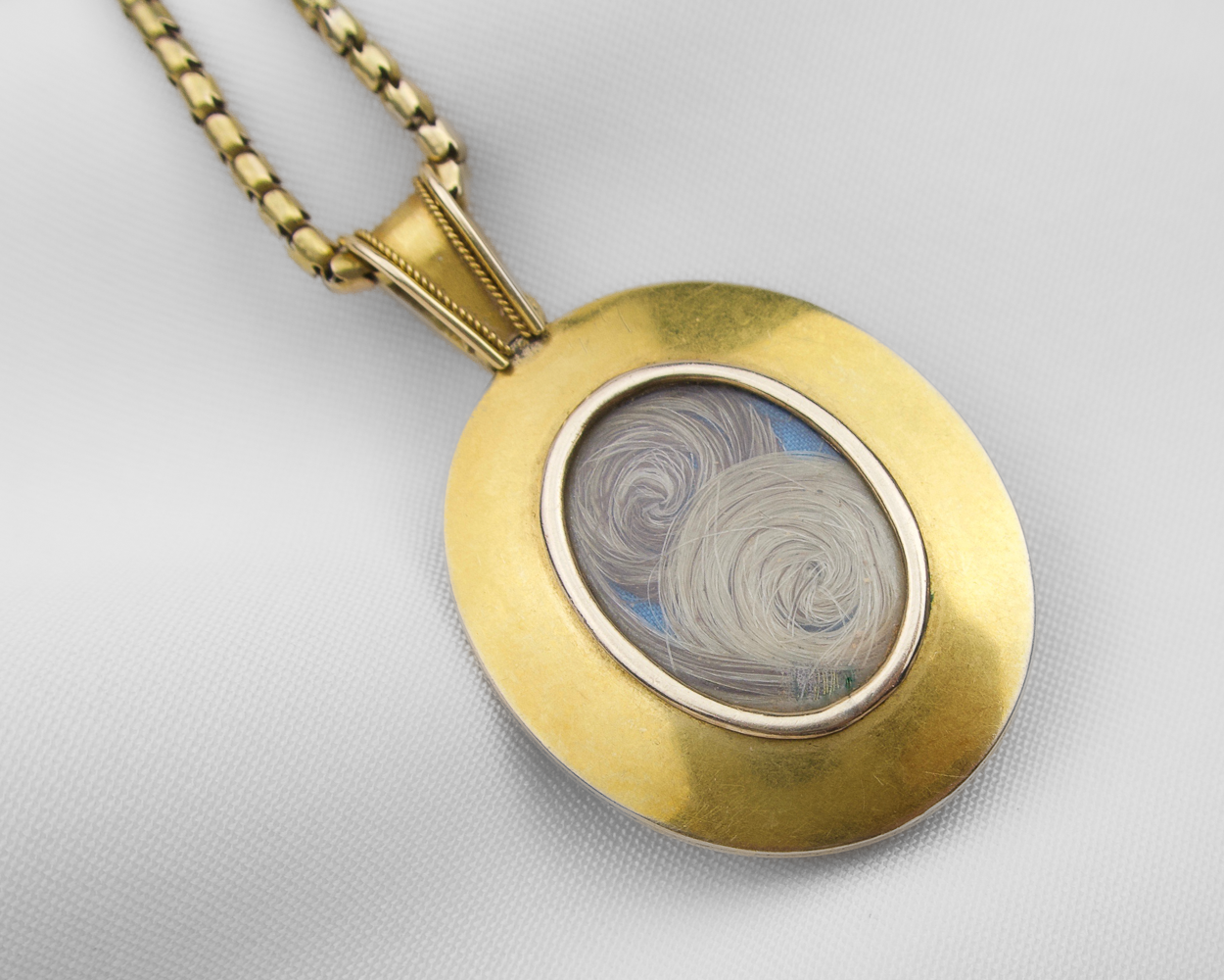 Victorian Banded Agate Memorial Pendant