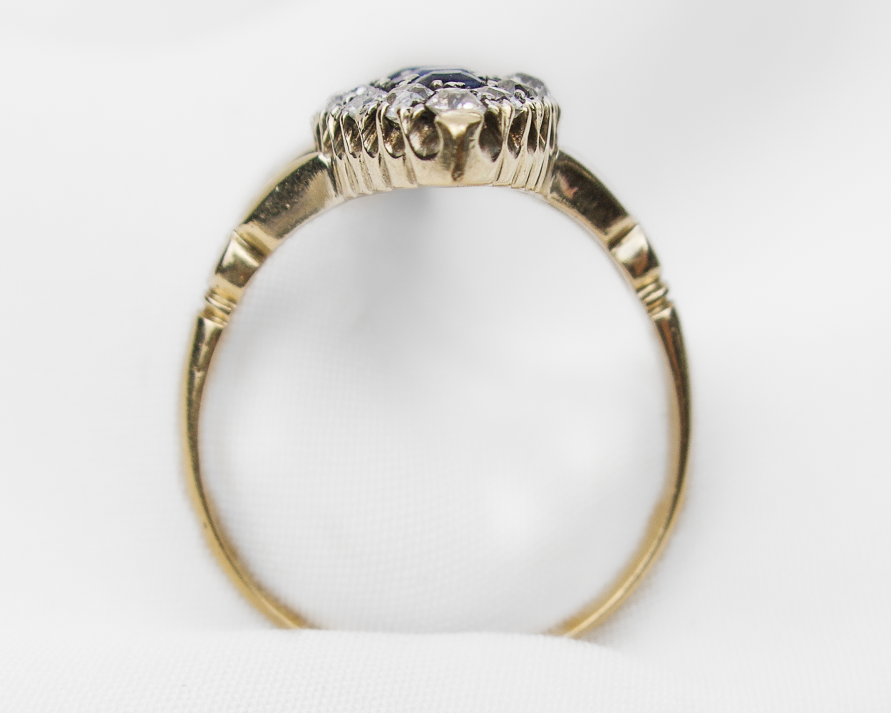 Victorian Sapphire & Diamond Navette Ring