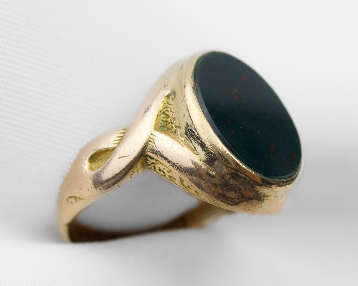 Victorian English Bloodstone Ring