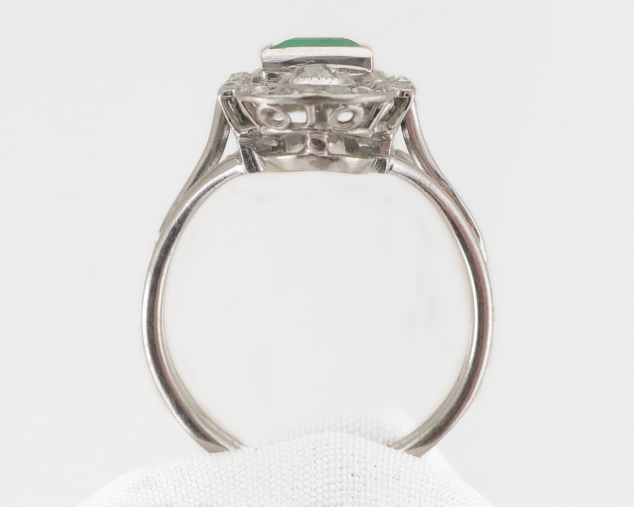 Art Deco North-South Emerald & Diamond Ring