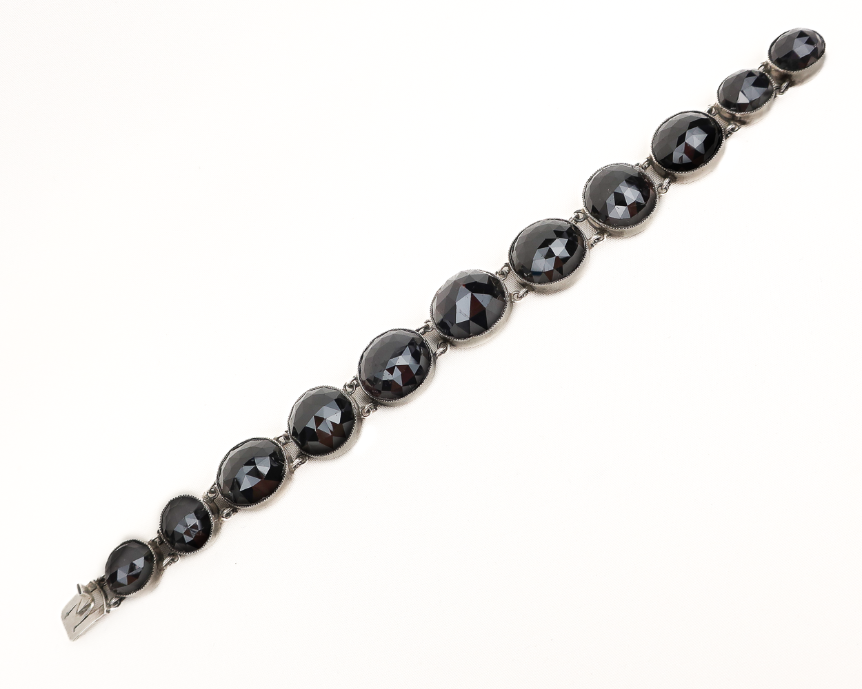 Victorian Silver Garnet Bracelet