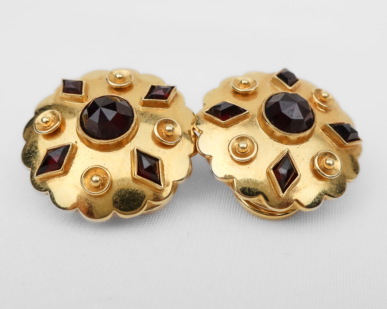 Midcentury Garnet Earrings