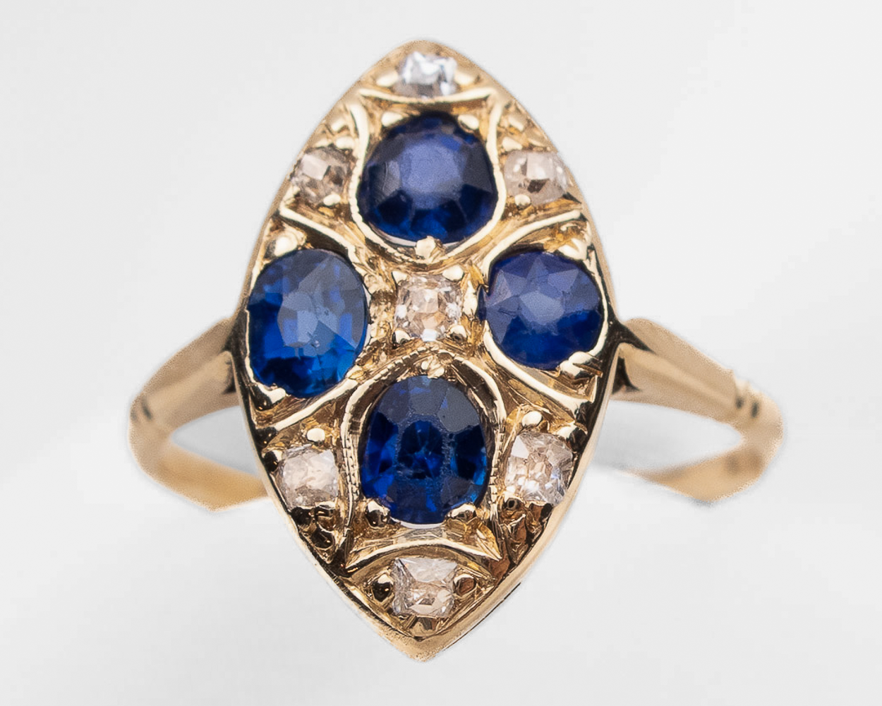Victorian Sapphire & Diamond Ring