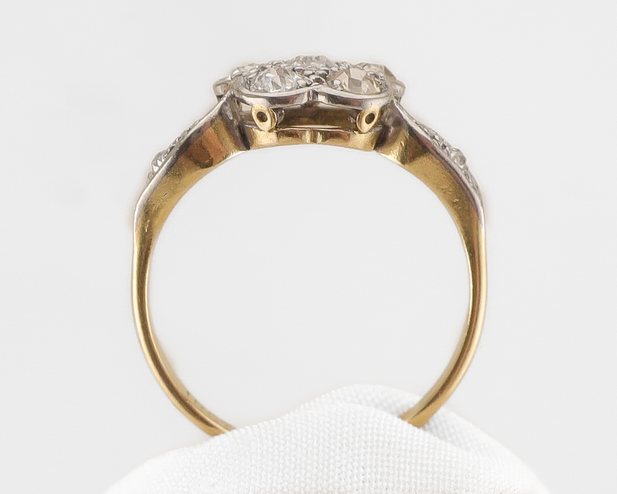 Edwardian Floral Diamond Cluster Ring