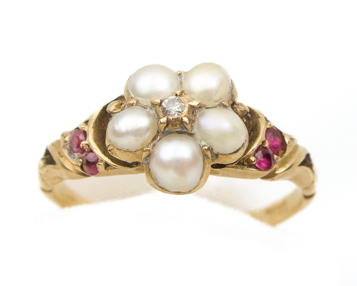 Antique Victorian 10K, Pink Tourmaline & Seed Pearl Ring – The Lovelie  Jewels