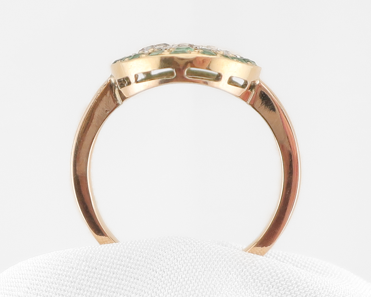 Edwardian Emerald & Diamond Cluster Ring