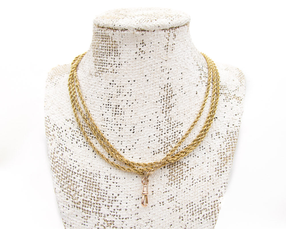 Victorian 15KT Gold Rope Chain