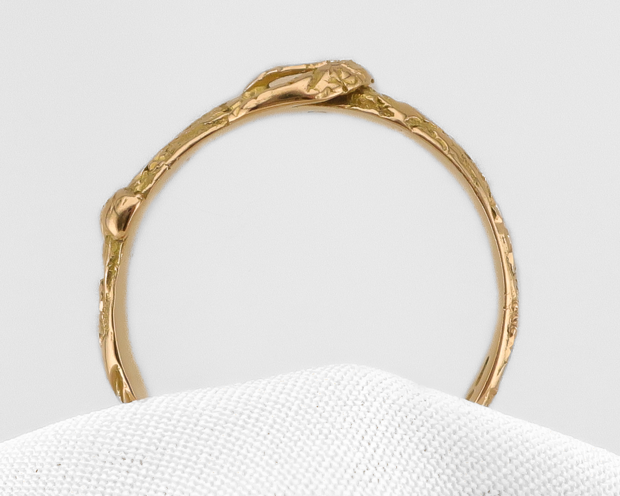 Edwardian Engraved Buckle Ring