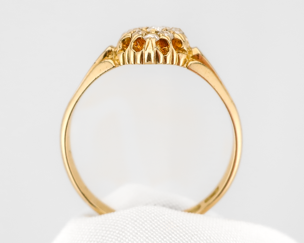 Victorian Diamond Cluster Navette Ring