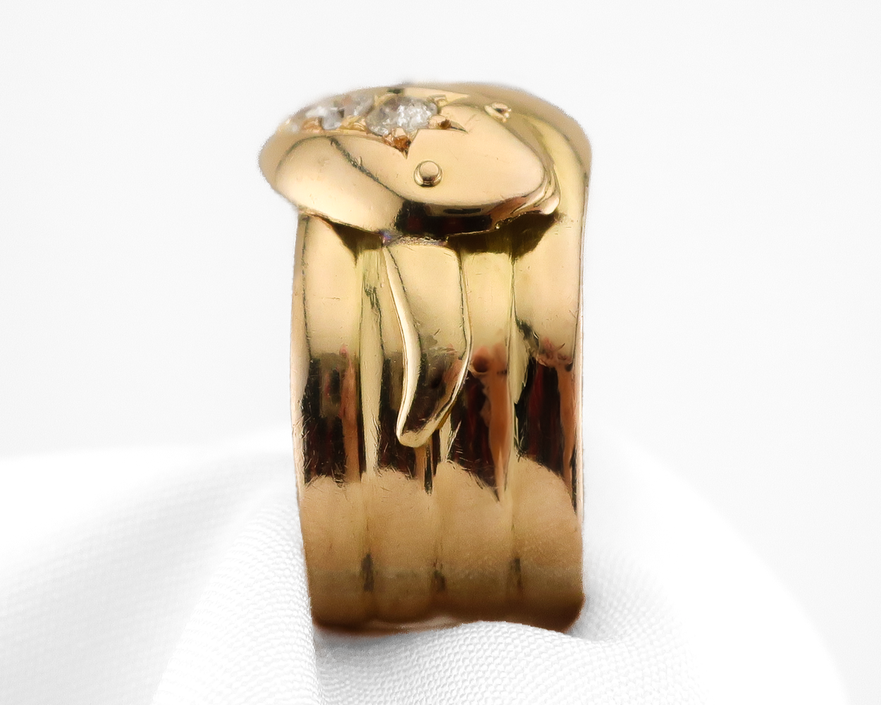 Edwardian Snake Ring with Diamonds