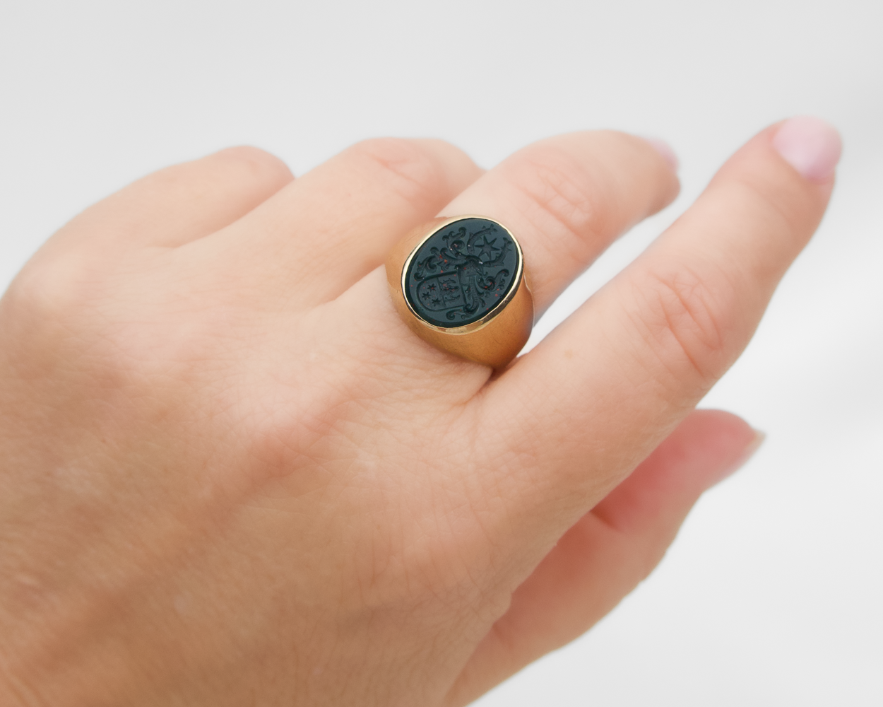 Victorian Bloodstone Signet Ring