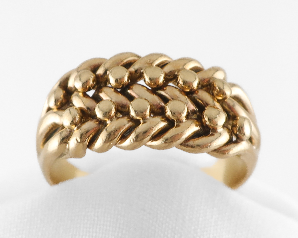 Edwardian 18KT Keeper Ring — Isadoras Antique Jewelry