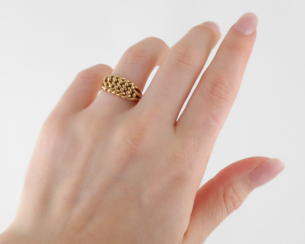 Edwardian 18KT Keeper Ring