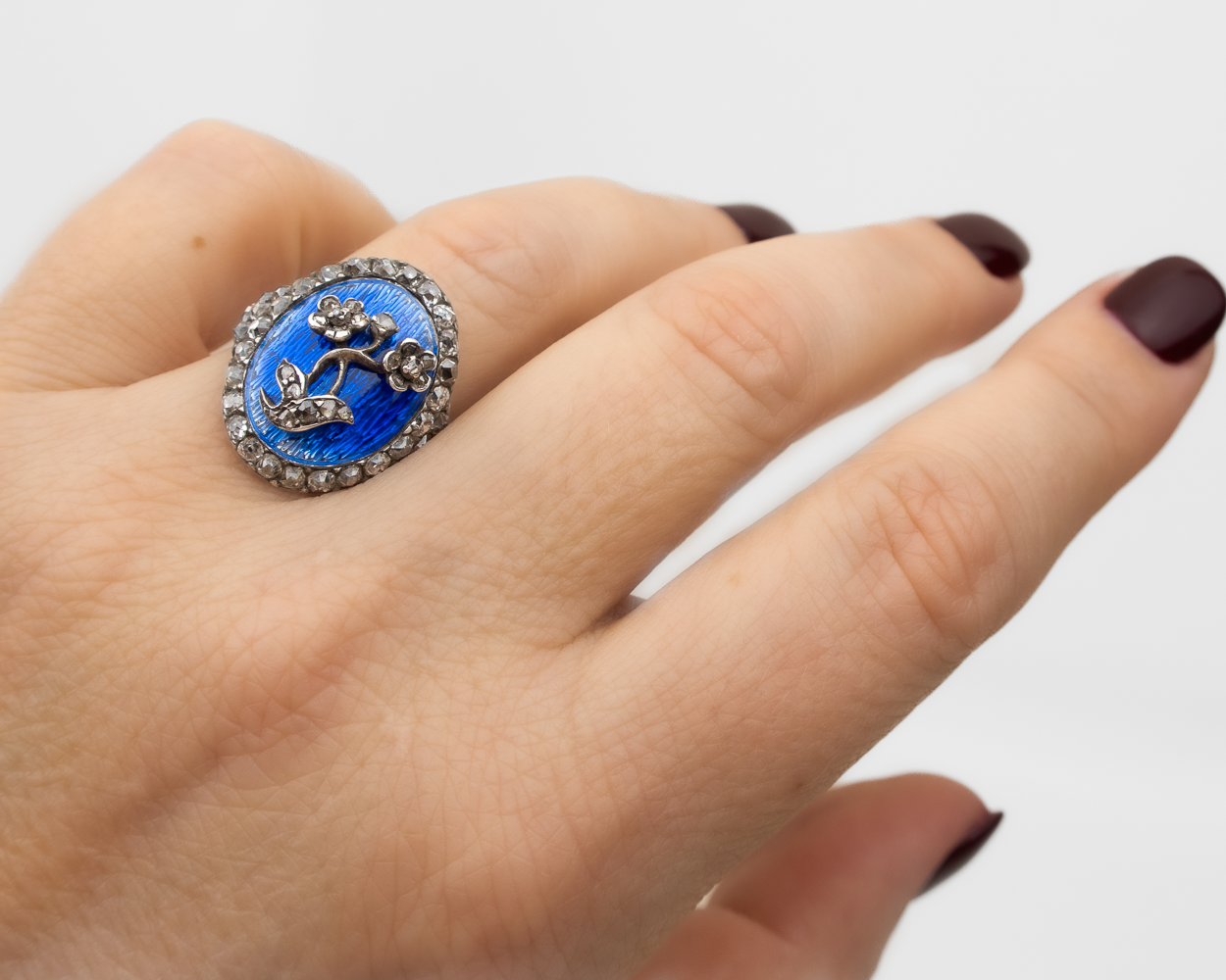 Early-Victorian Enamel & Diamond Ring