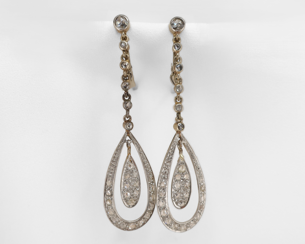 Edwardian French Diamond Earrings