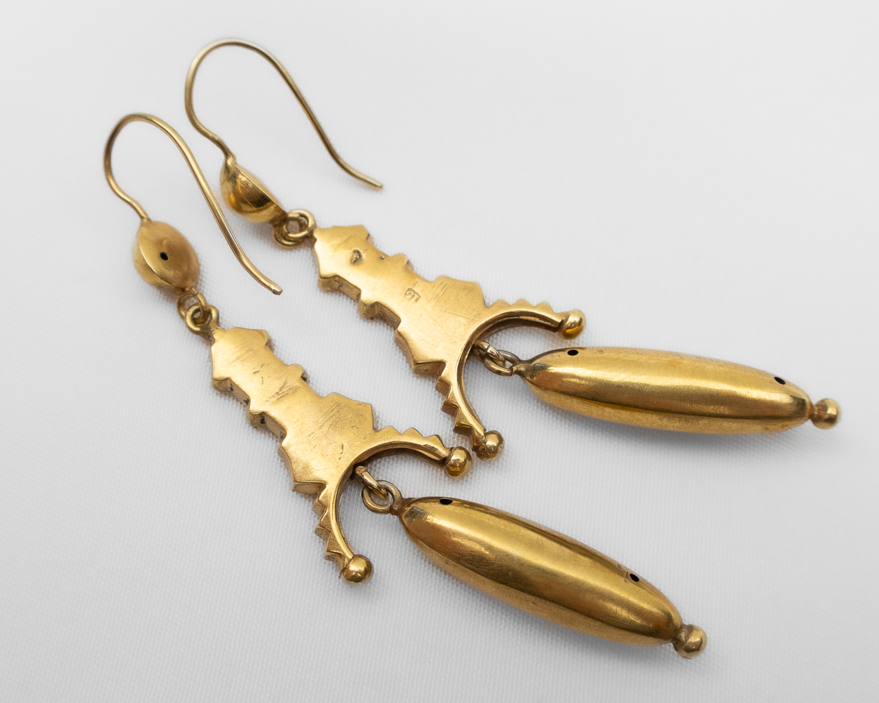 Victorian Engraved Dangle Earrings