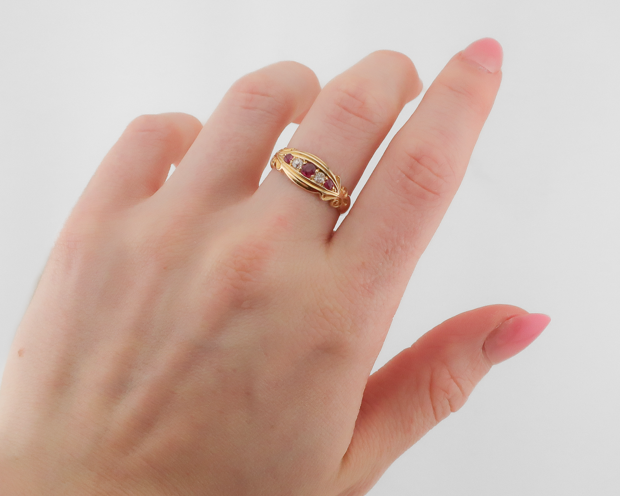 Edwardian Ruby & Diamond Ring