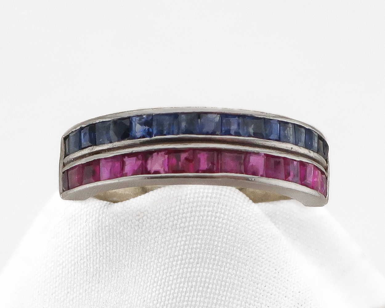 Midcentury Ruby & Sapphire Flip Ring
