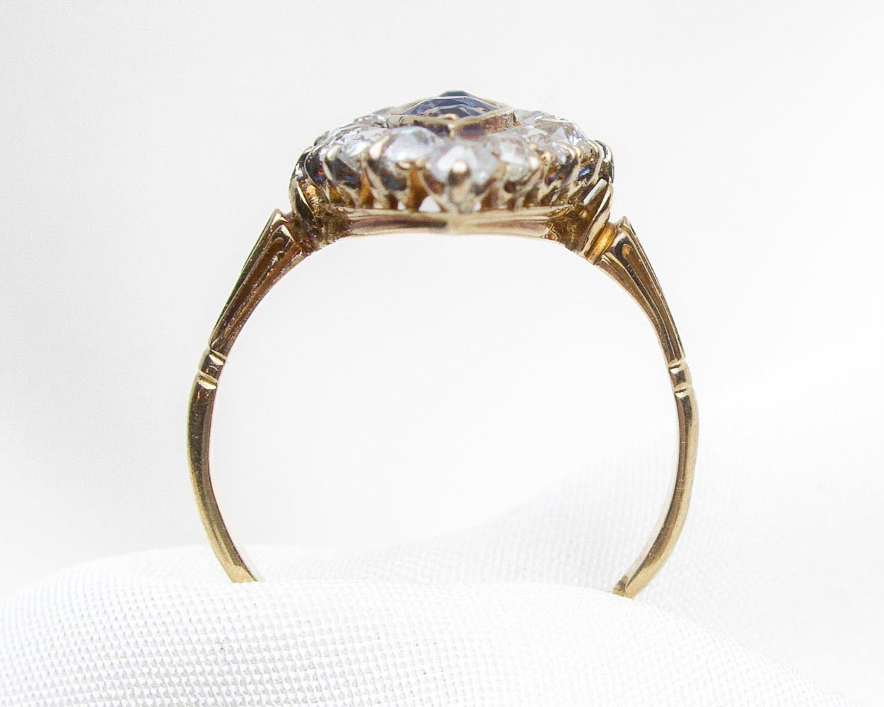 Victorian Sapphire & Diamond Navette Ring