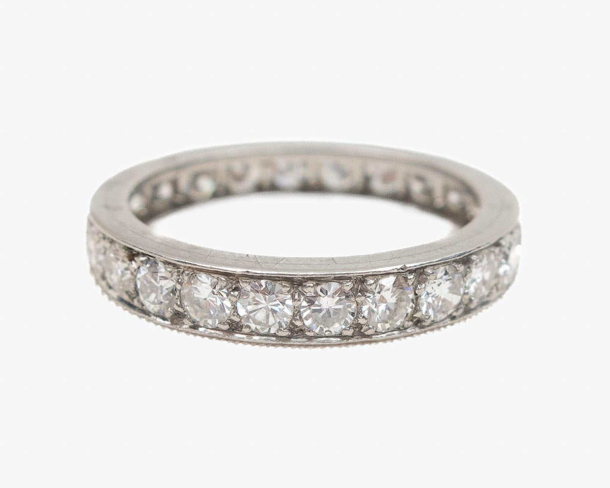 Art Deco French Diamond Eternity Band