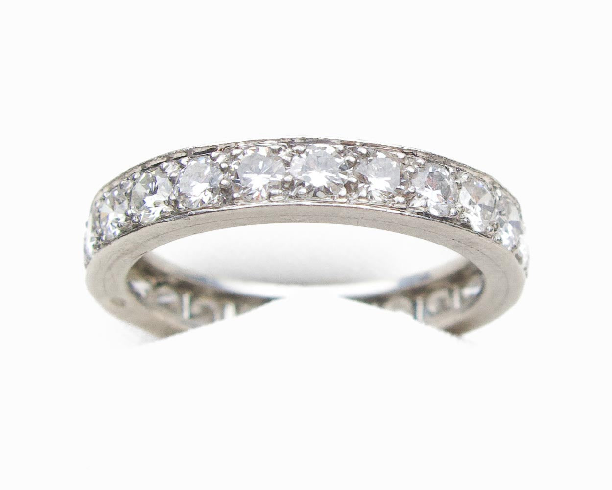 Art Deco French Diamond Eternity Band